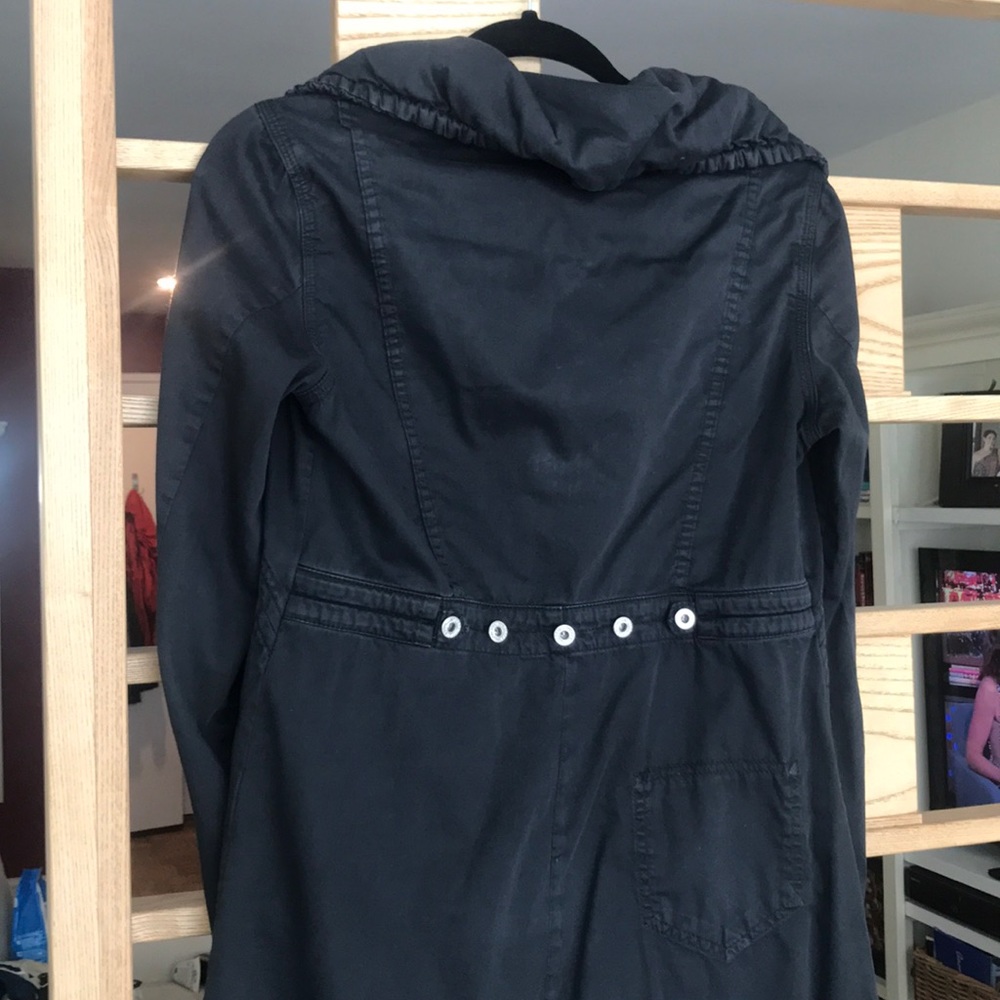 Diesel long navy cotton trench - Picture 4 of 6
